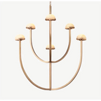 3 ARCH MODERN TIERED Brass MARBLE CHANDELIER | CL02453T