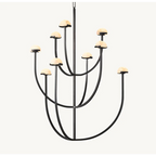 3 ARCH MODERN TIERED Brass MARBLE CHANDELIER | CL02453T