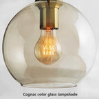 3-LIGHTS ROUND MODERN COGNAC GLASS PENDANT LAMP | DESIGN LO98620