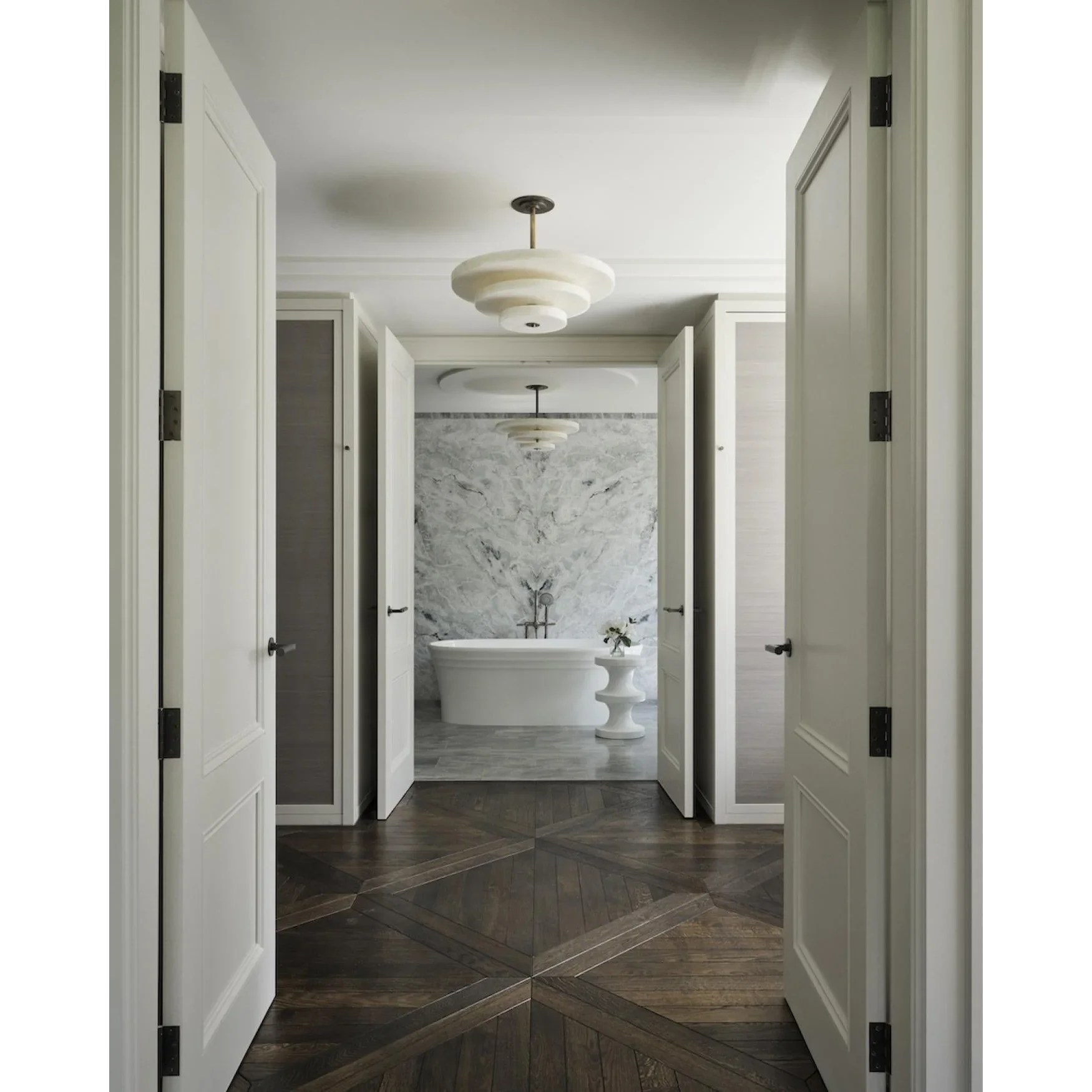 3 TIER MARBLE CHANDELIER | CLTIE02DA