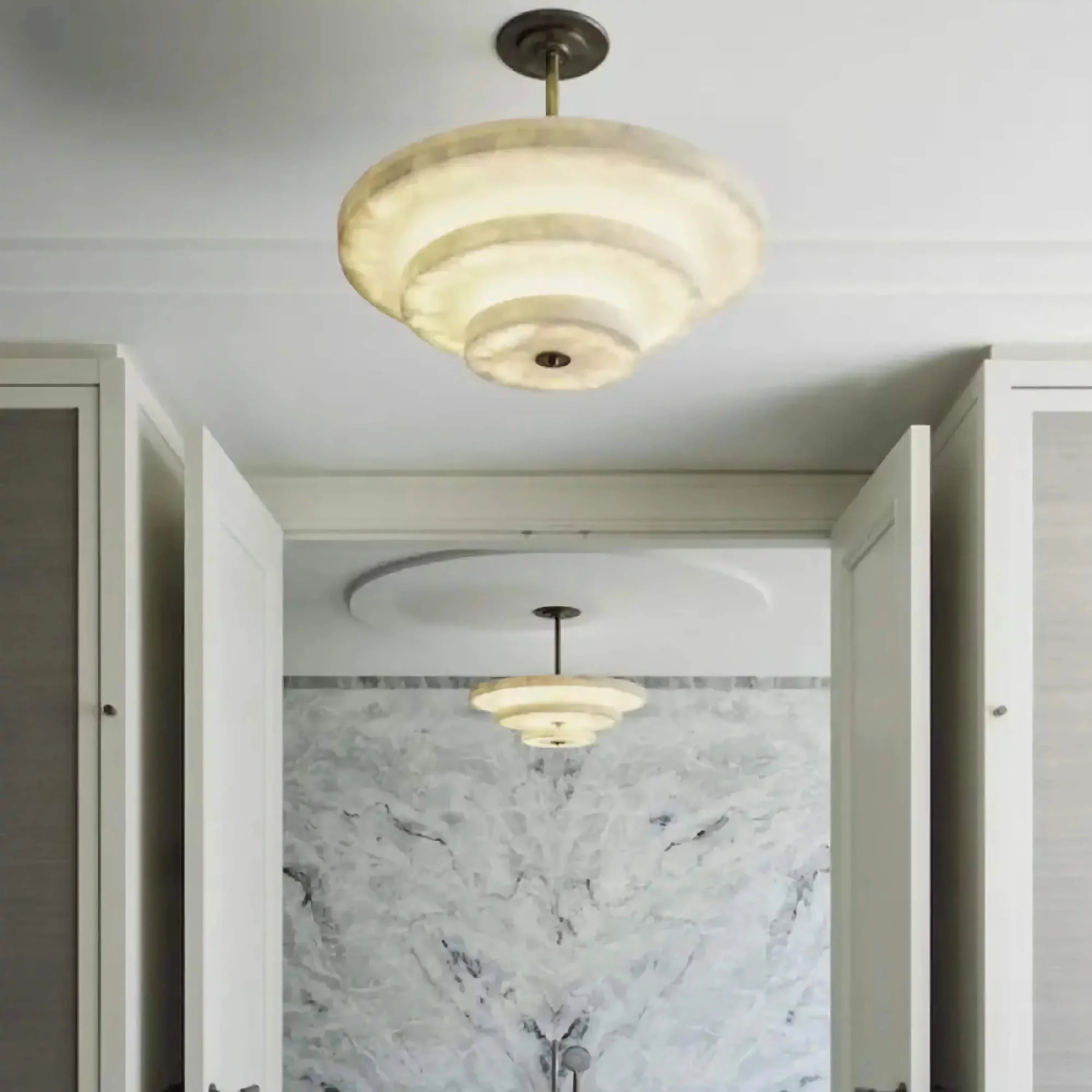 3 TIER MARBLE CHANDELIER | CLTIE02DA