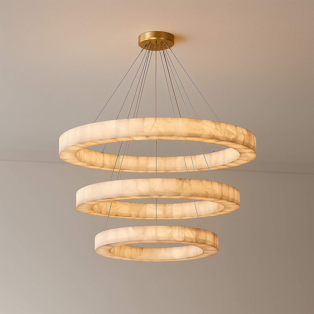 3-TIER ROUND MARBLE CHANDELIER | CLVC0212