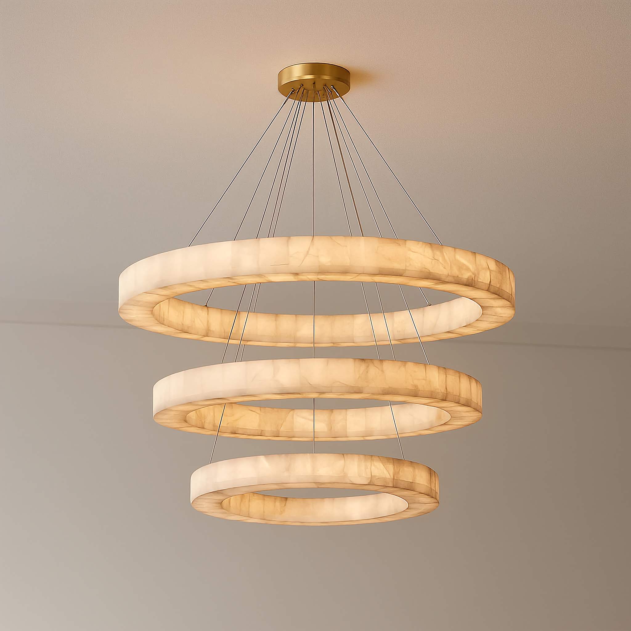 3-TIER ROUND MARBLE CHANDELIER | CLVC0212