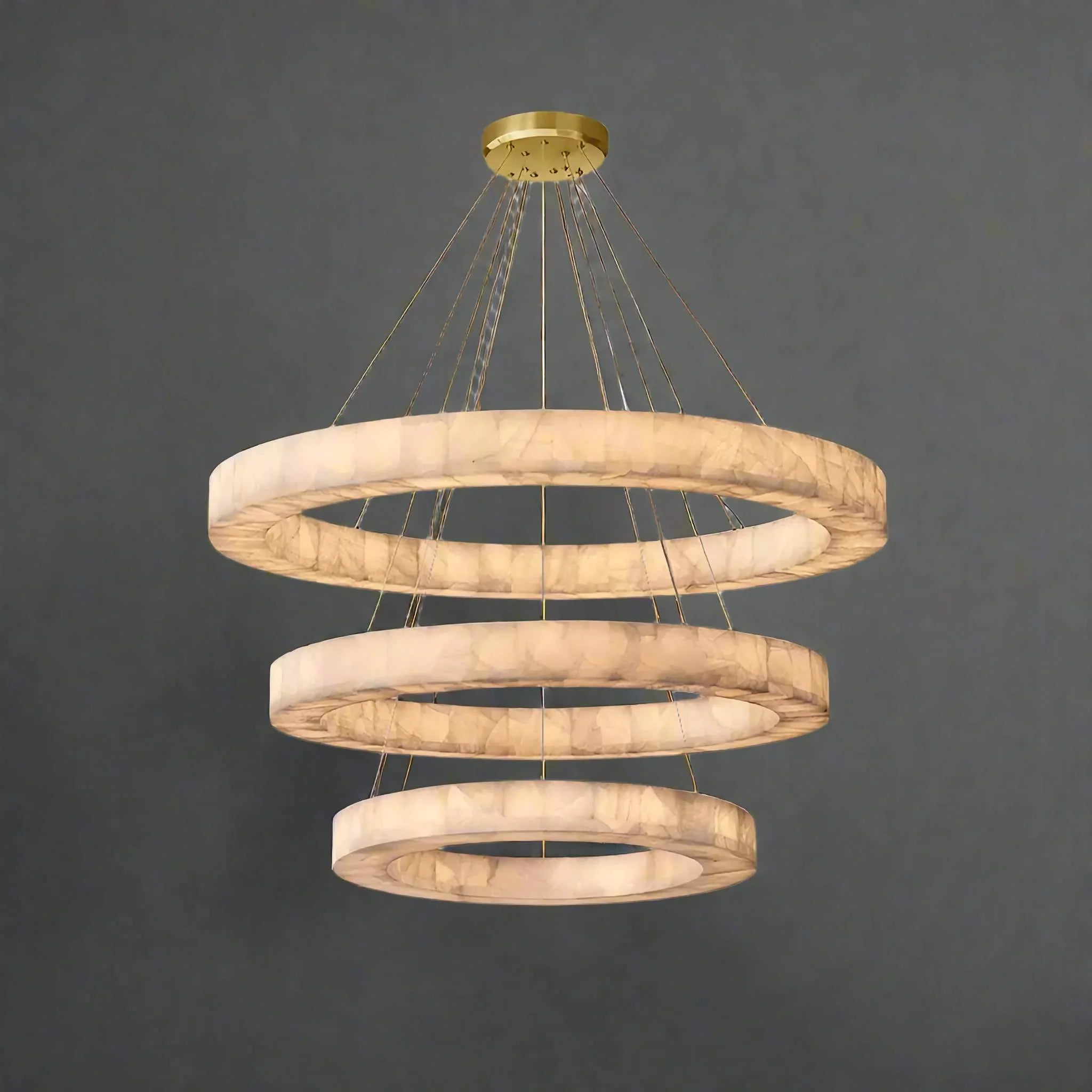 3-TIER ROUND MARBLE CHANDELIER | CLVC0212