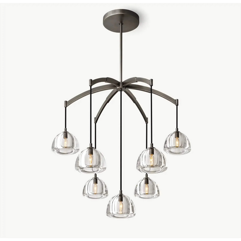 7 LIGHTS BLACK CHANDELIER | CLHYR025B