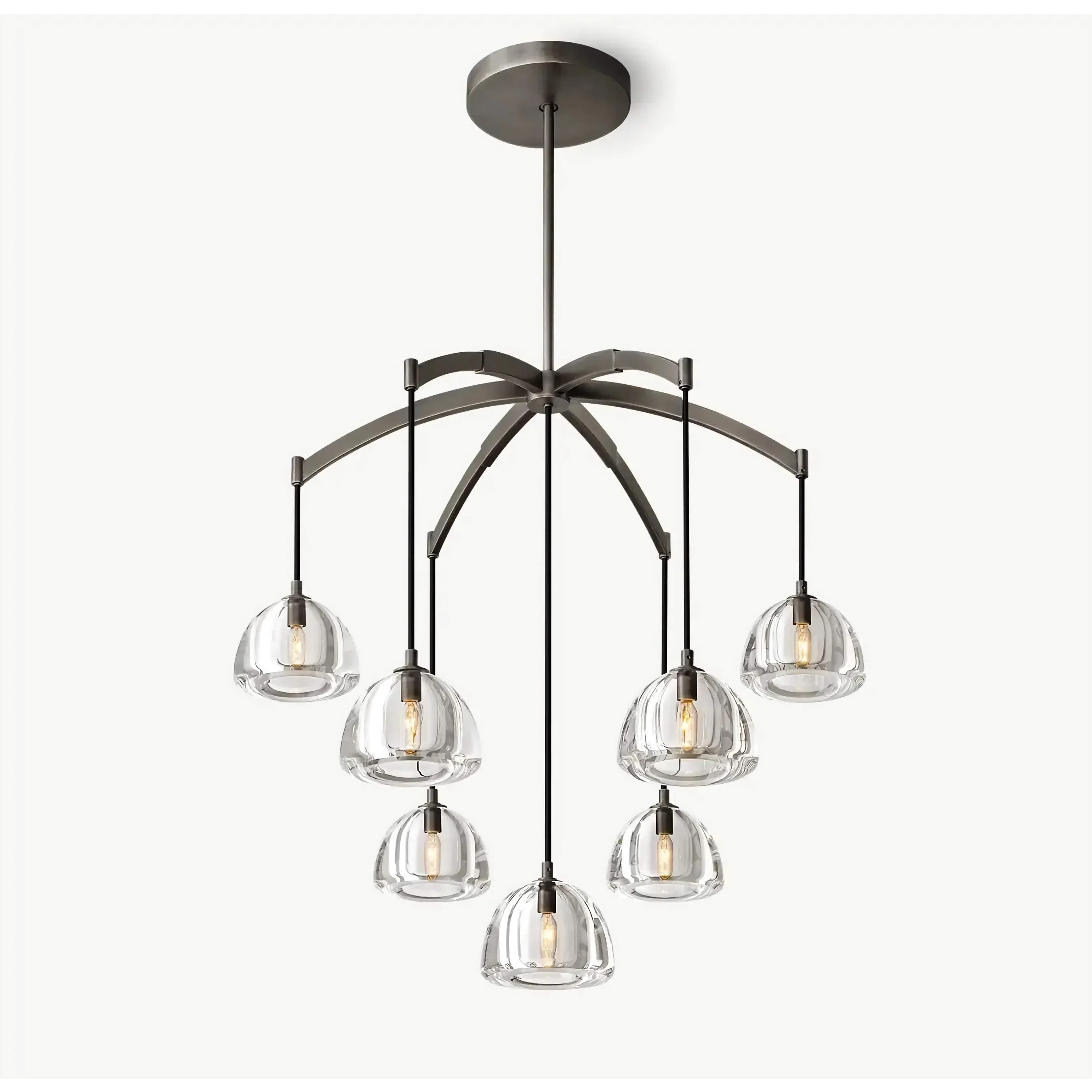 7 LIGHTS BLACK CHANDELIER | CLHYR025B
