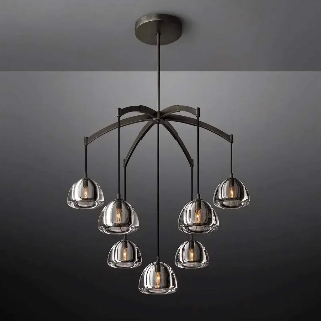 7 LIGHTS BLACK CHANDELIER | CLHYR025B