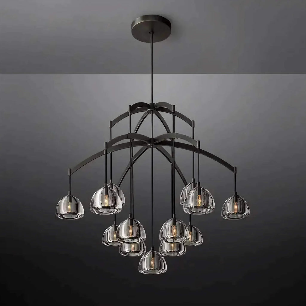 9 LIGHTS BLACK CHANDELIER | CLHYR026B