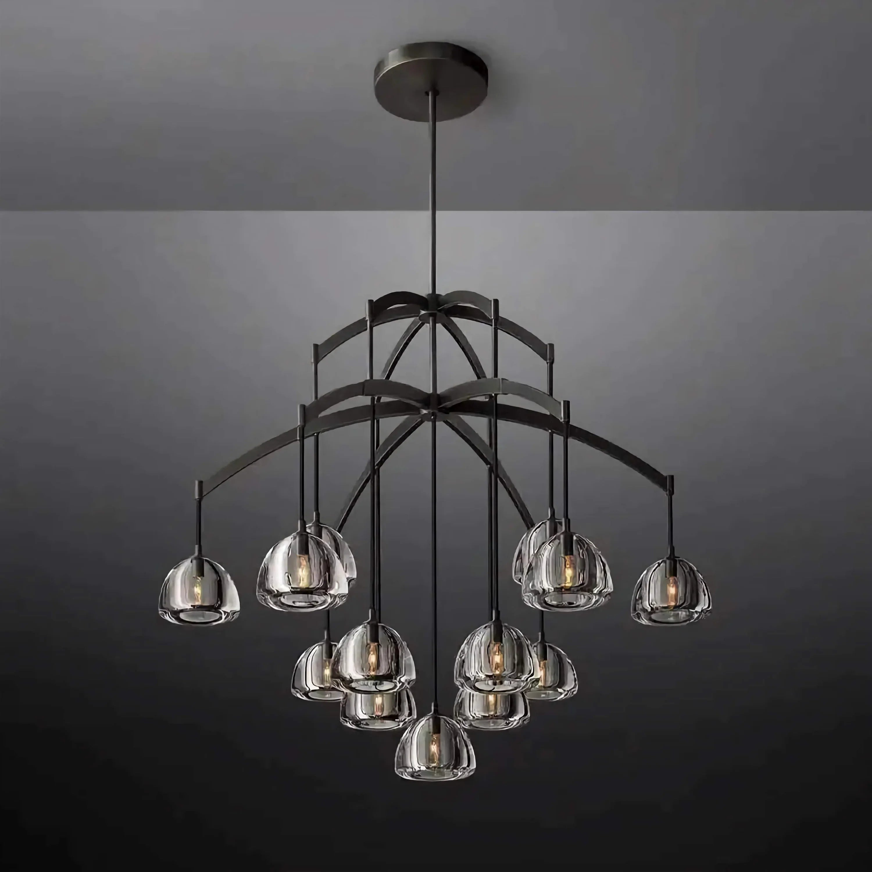9 LIGHTS BLACK CHANDELIER | CLHYR026B