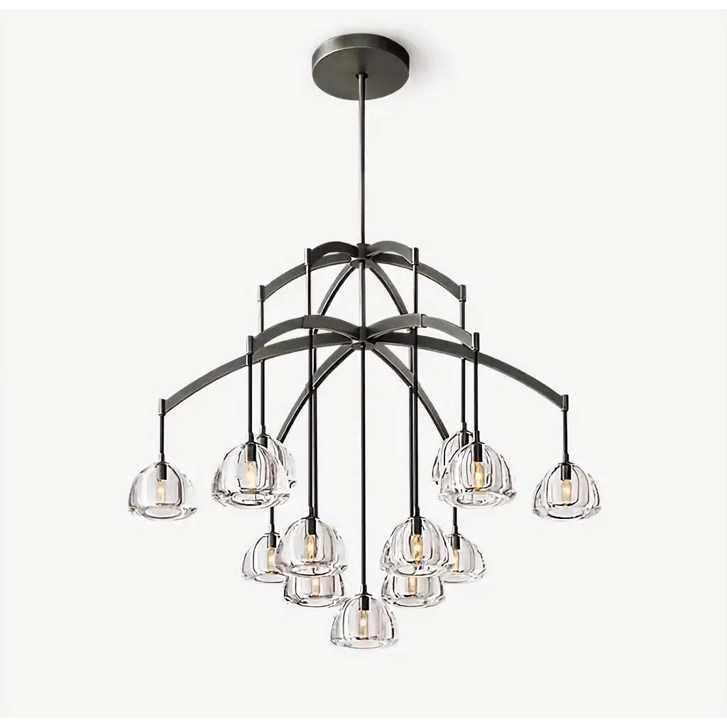 9 LIGHTS BLACK CHANDELIER | CLHYR026B