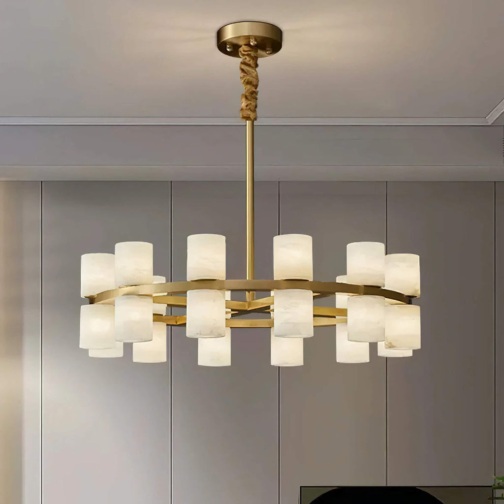 ALABASTER CYLINDER CHANDELIER | CLNH01440