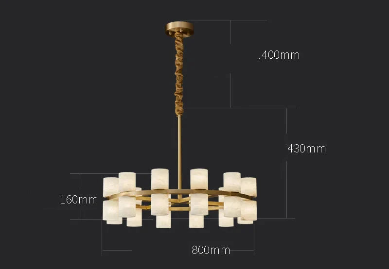 ALABASTER CYLINDER CHANDELIER | CLNH01440