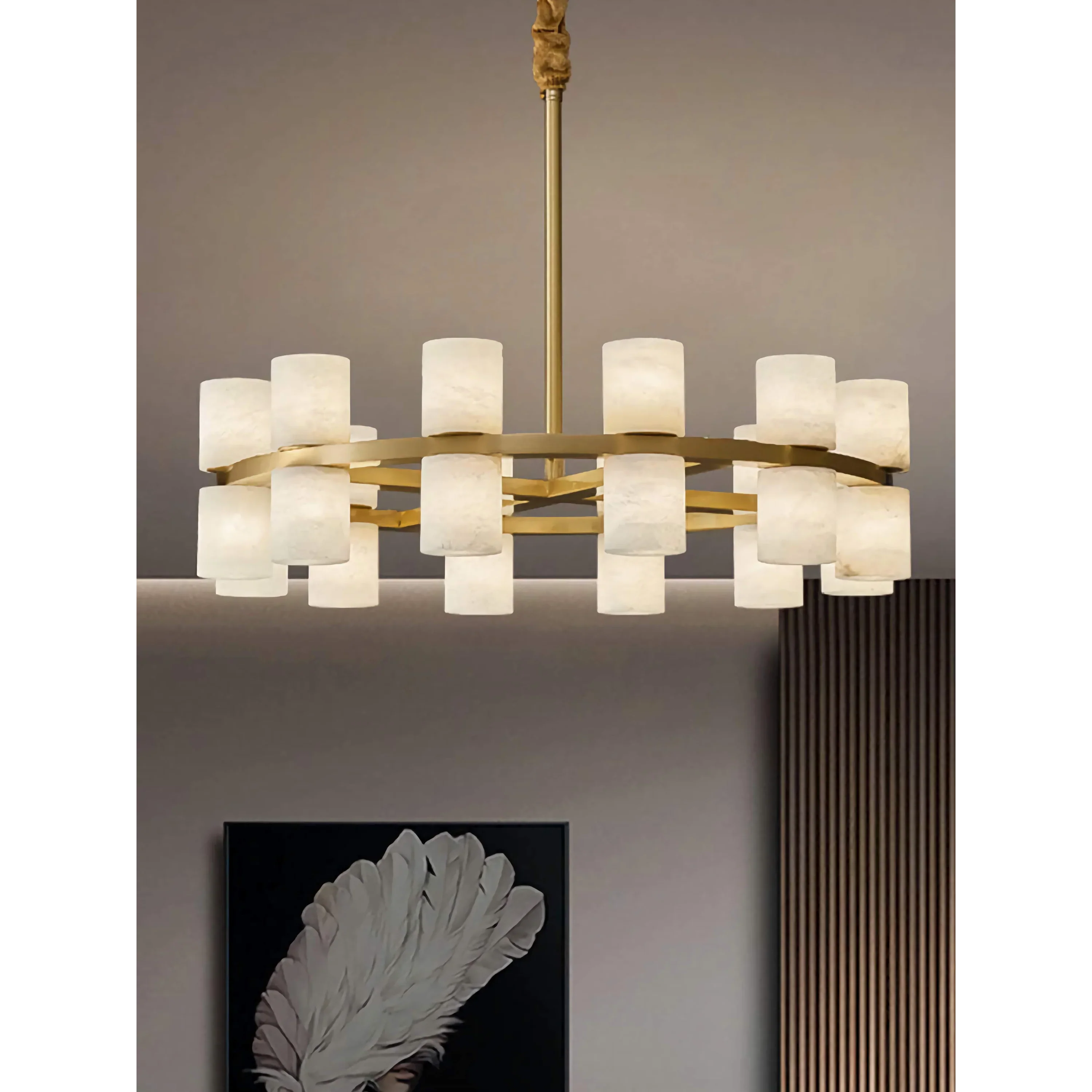 ALABASTER CYLINDER CHANDELIER | CLNH01440
