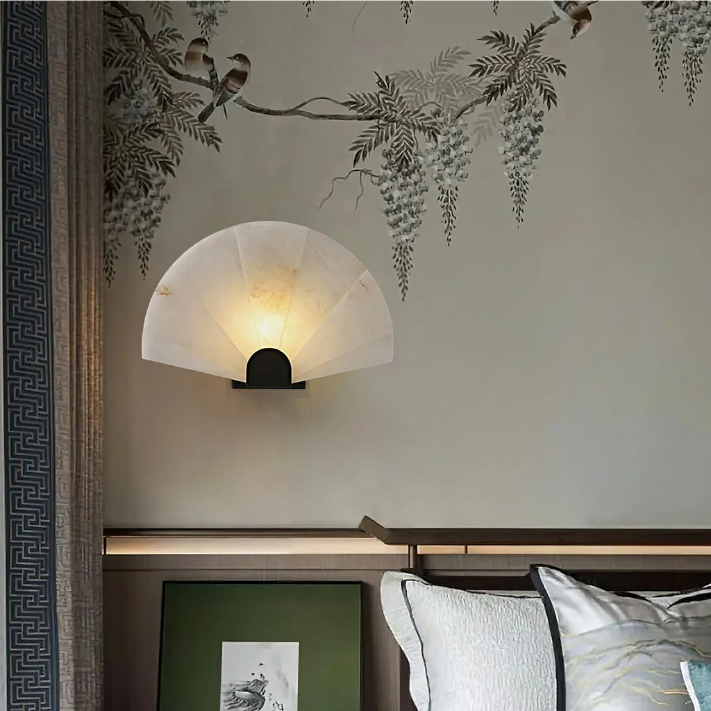 ALABASTER FAN WALL SCONCES | CLGST59