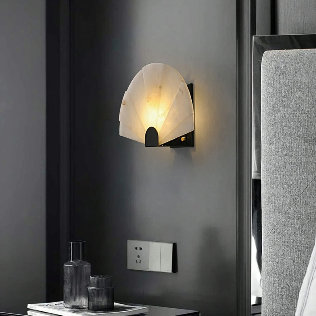 ALABASTER FAN WALL SCONCES | CLGST59