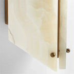 ALABASTER GEOMETRIC WALL LAMP ONYX | CLOPS25