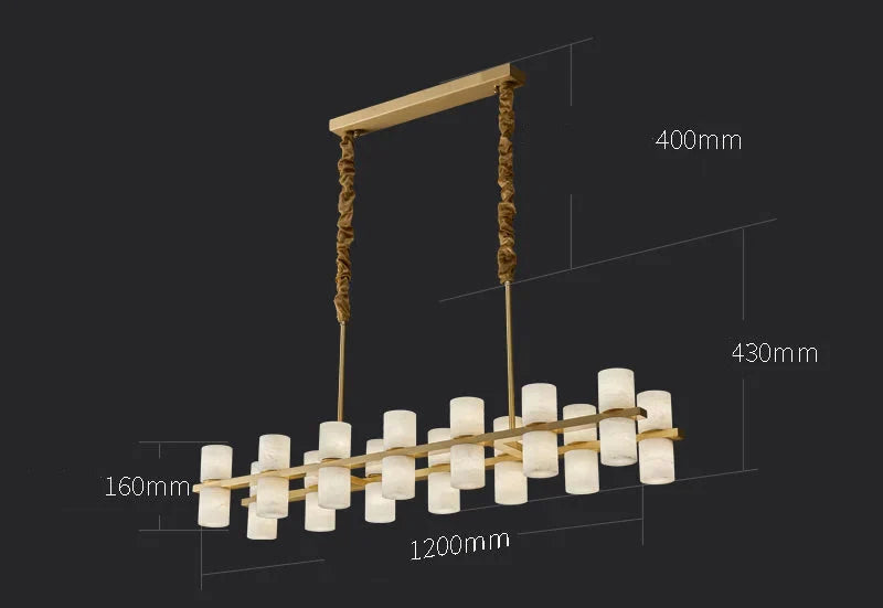 ALABASTER LINEAR CHANDELIER | CLNH01441