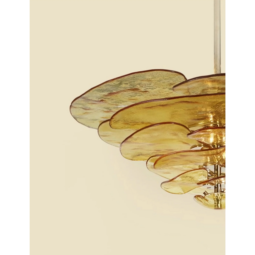 AMBER FIORE ART DECO GLASS CHANDELIER | CLZL896620A