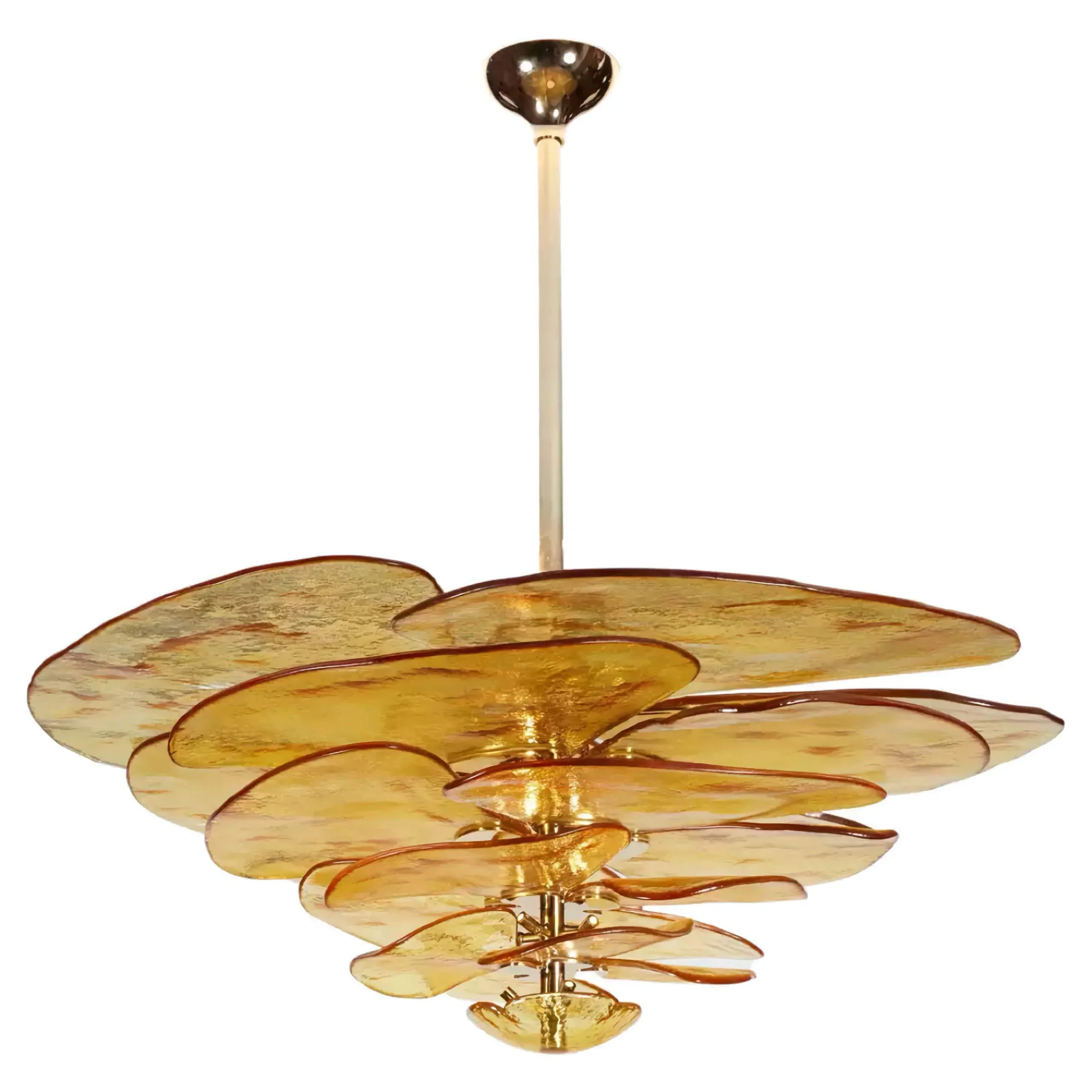 AMBER FIORE ART DECO GLASS CHANDELIER | CLZL896620A