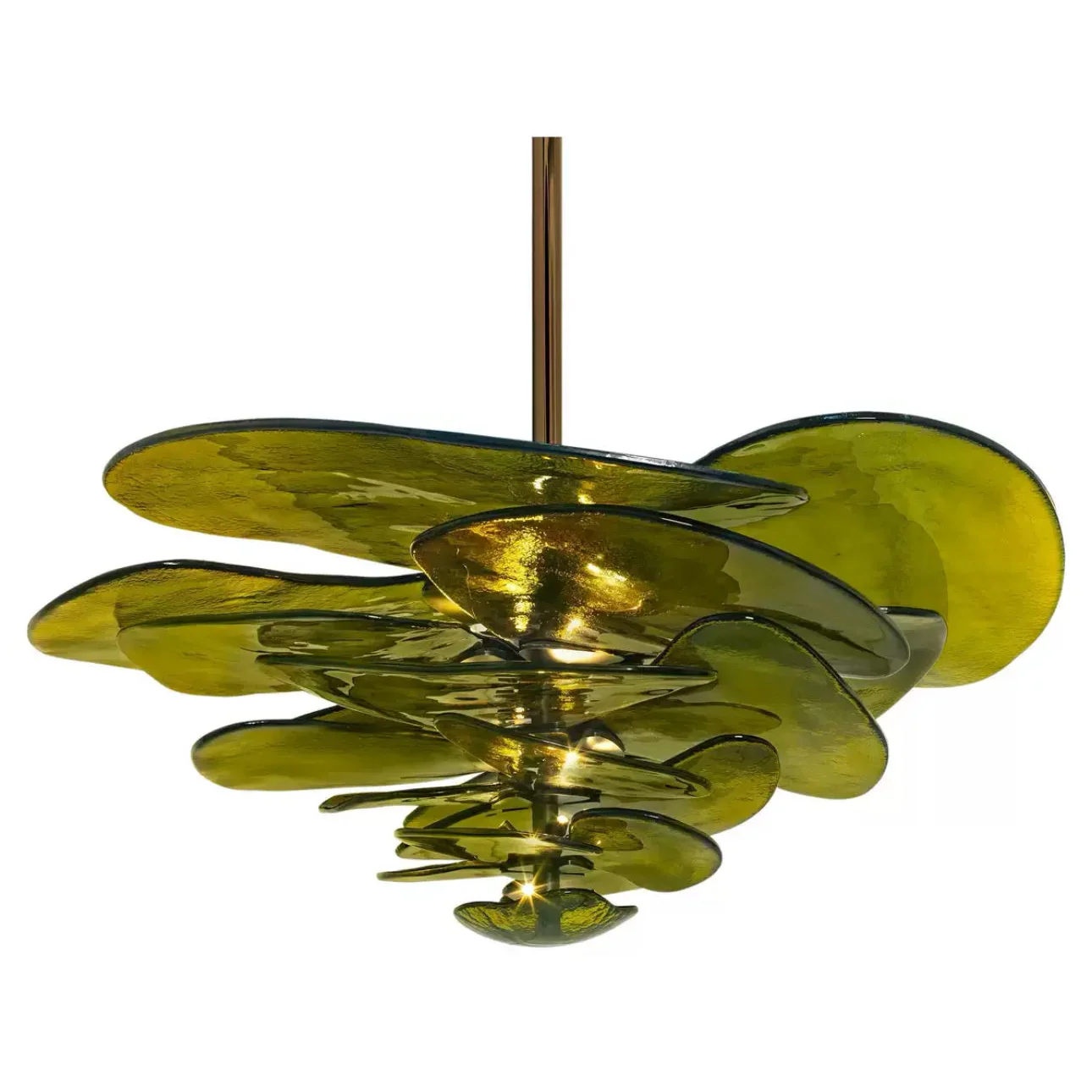 AMBER FIORE ART DECO GLASS CHANDELIER | CLZL896620A