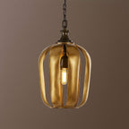 ANTIQUE GOLD CAGE PENDANT LIGHT| CLCZZ0I
