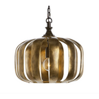 ANTIQUE GOLD CAGE PENDANT LIGHTING