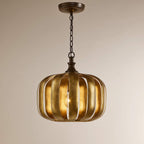 ANTIQUE GOLD CAGE PENDANT LIGHTING
