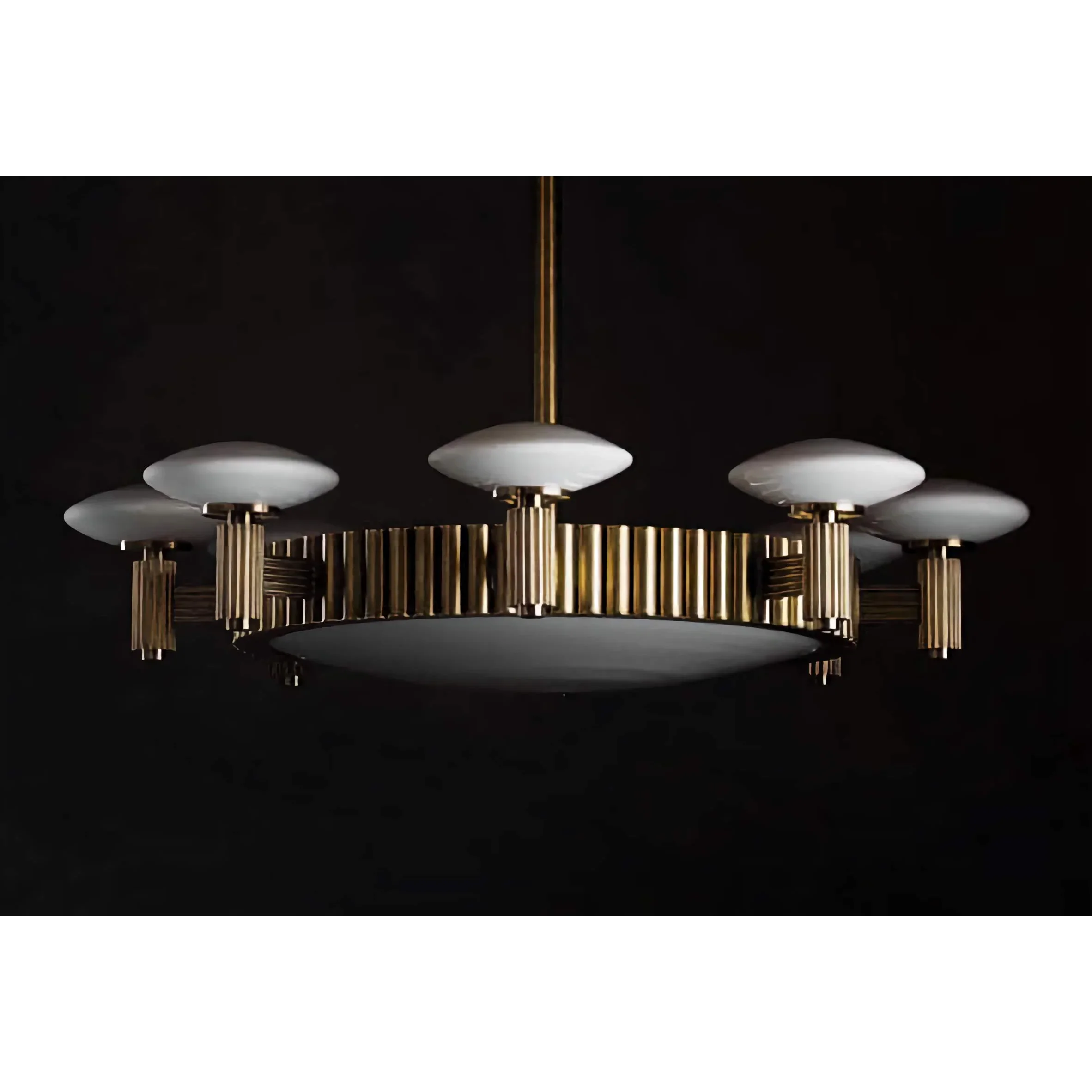 ART DECO BRASS CHANDELIER | CLHLM0258
