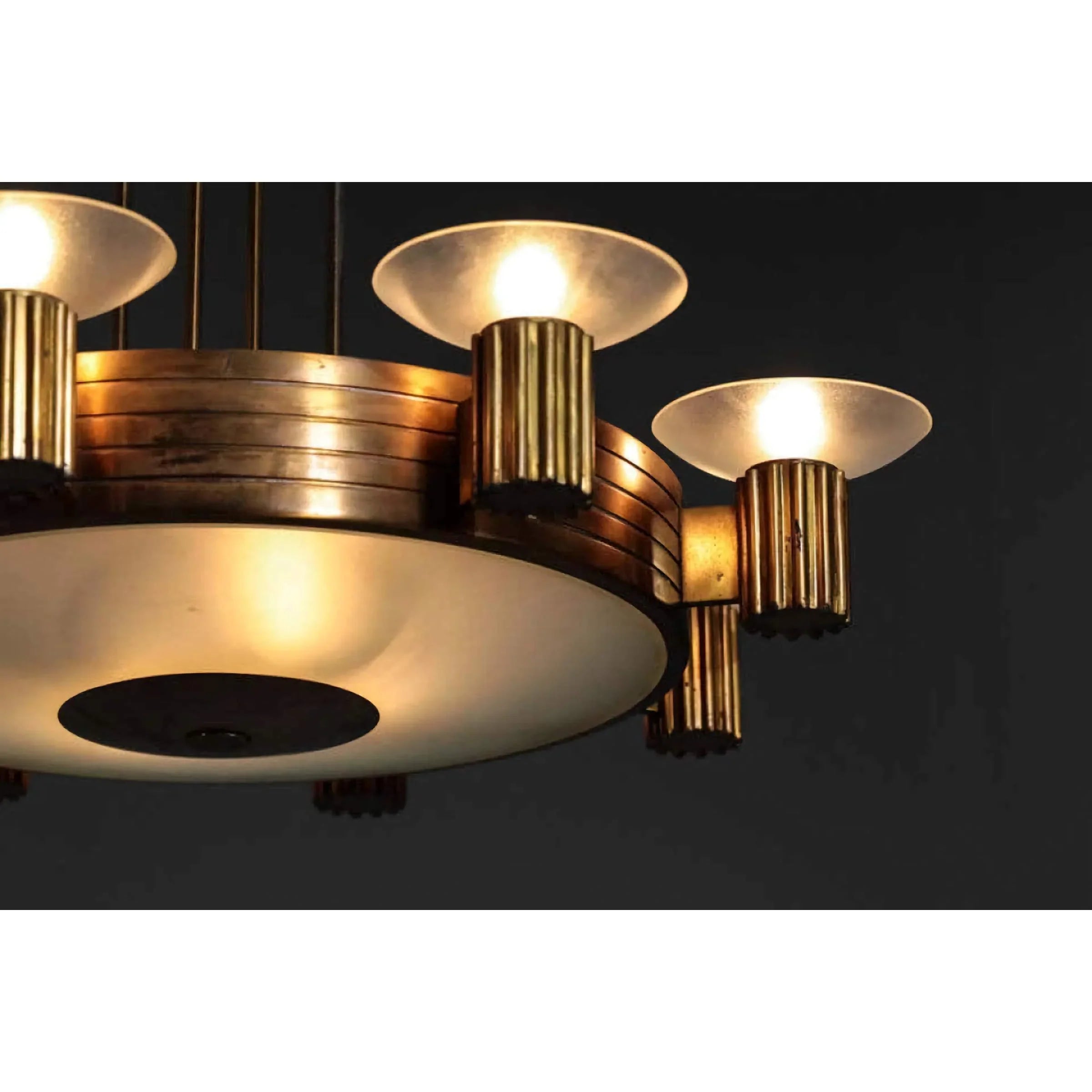 ART DECO BRASS CHANDELIER | CLHLM0258