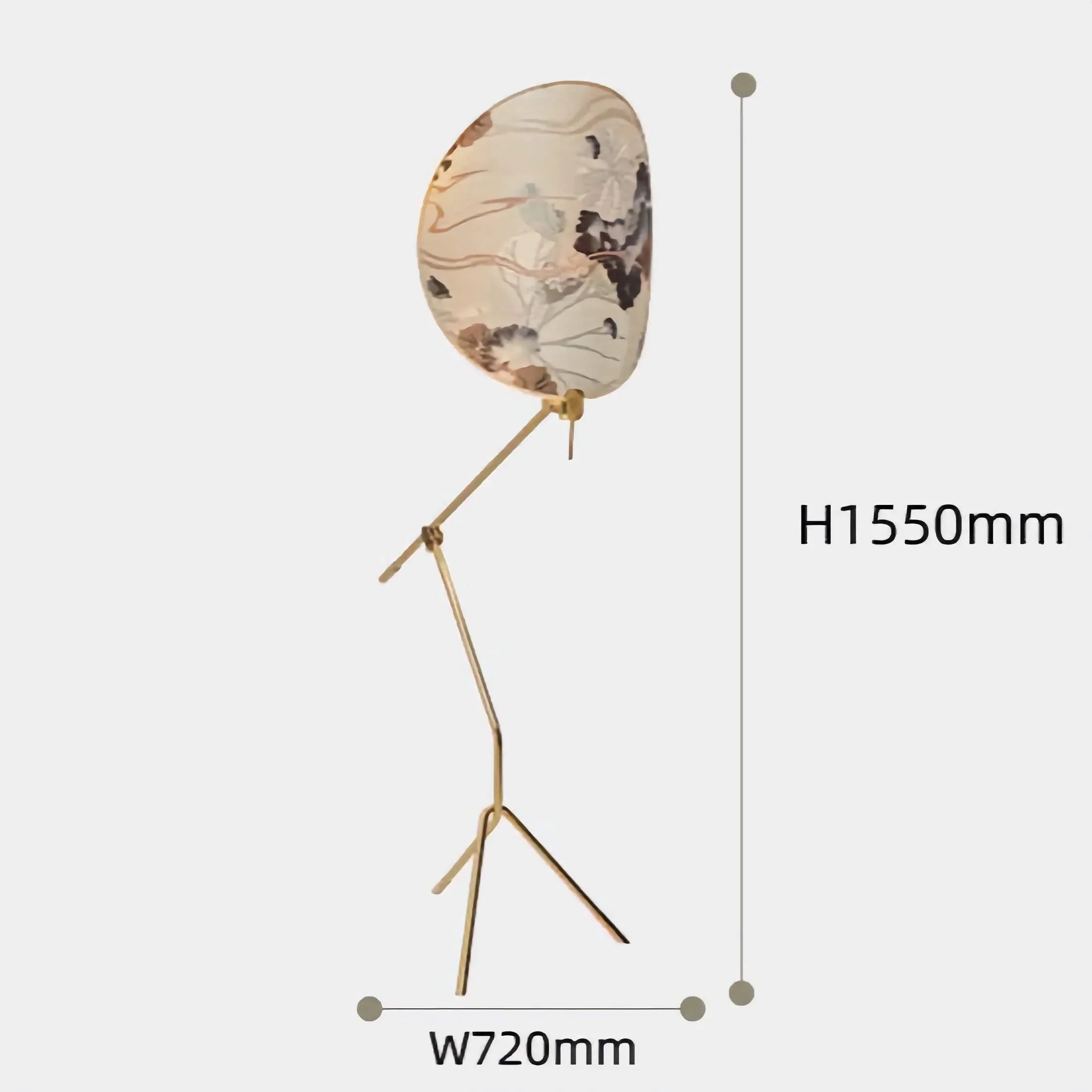 ART DECO WHITE FLORAL FABRIC FLOOR LAMPS | CLXDR026