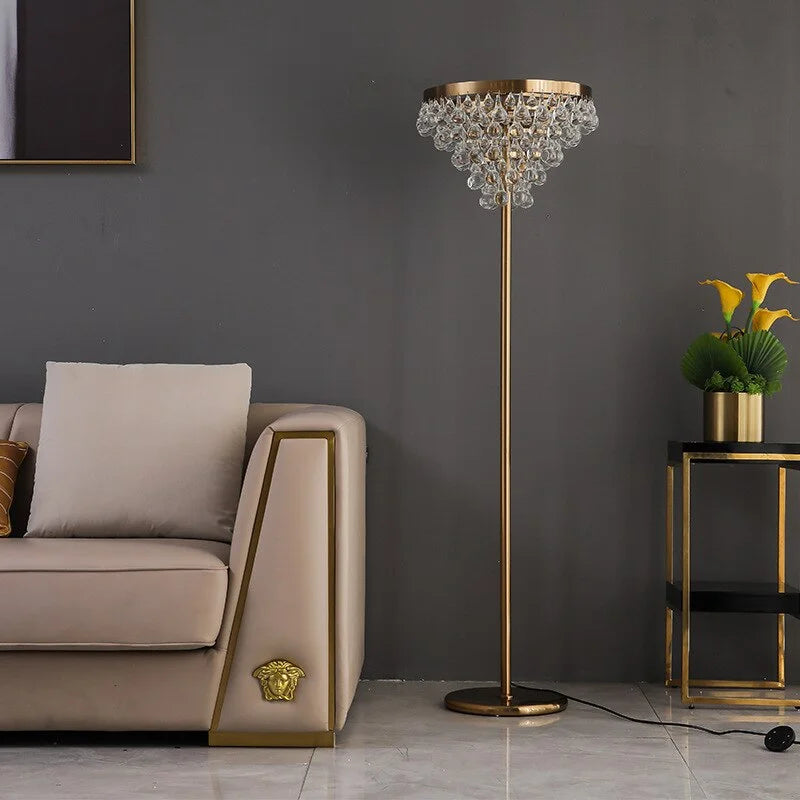 ARTMUR FLOOR LAMP 4 LIGHTS GOLD/CRYSTAL | DESIGN DT7854