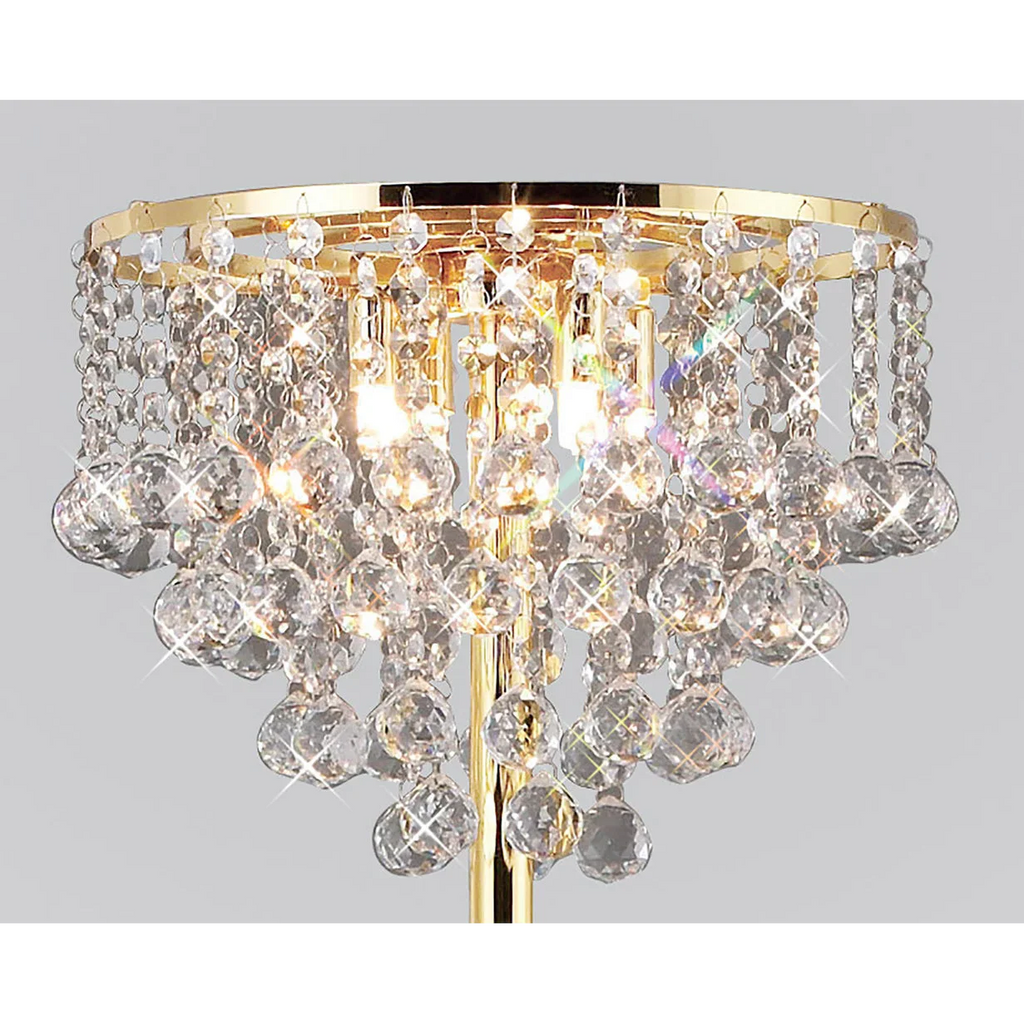 ARTMUR FLOOR LAMP 4 LIGHTS GOLD/CRYSTAL | DESIGN DT7854