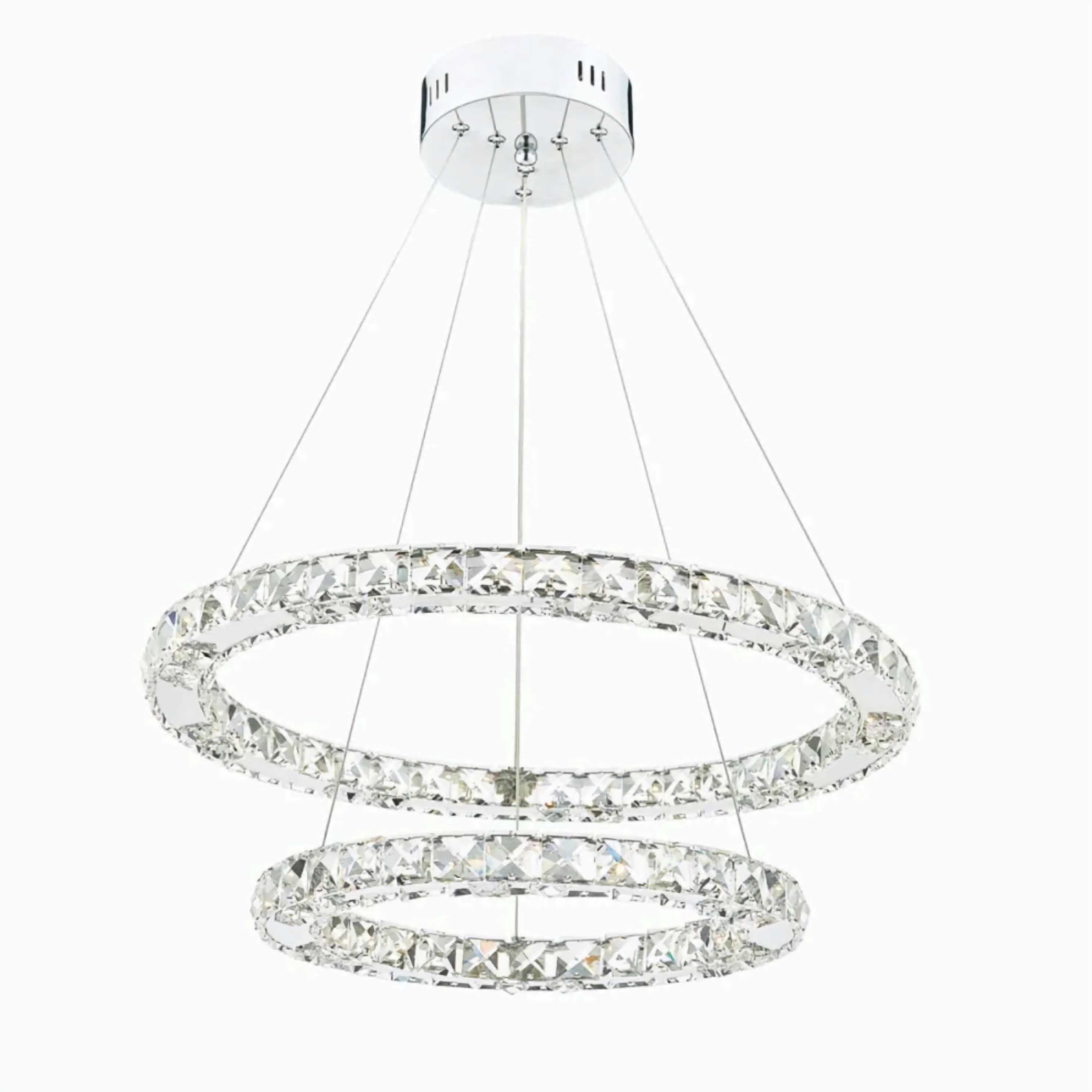 AURA 2-RINGS CRYSTAL CHANDELIERS
