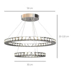 AURA 2-RINGS CRYSTAL CHANDELIERS