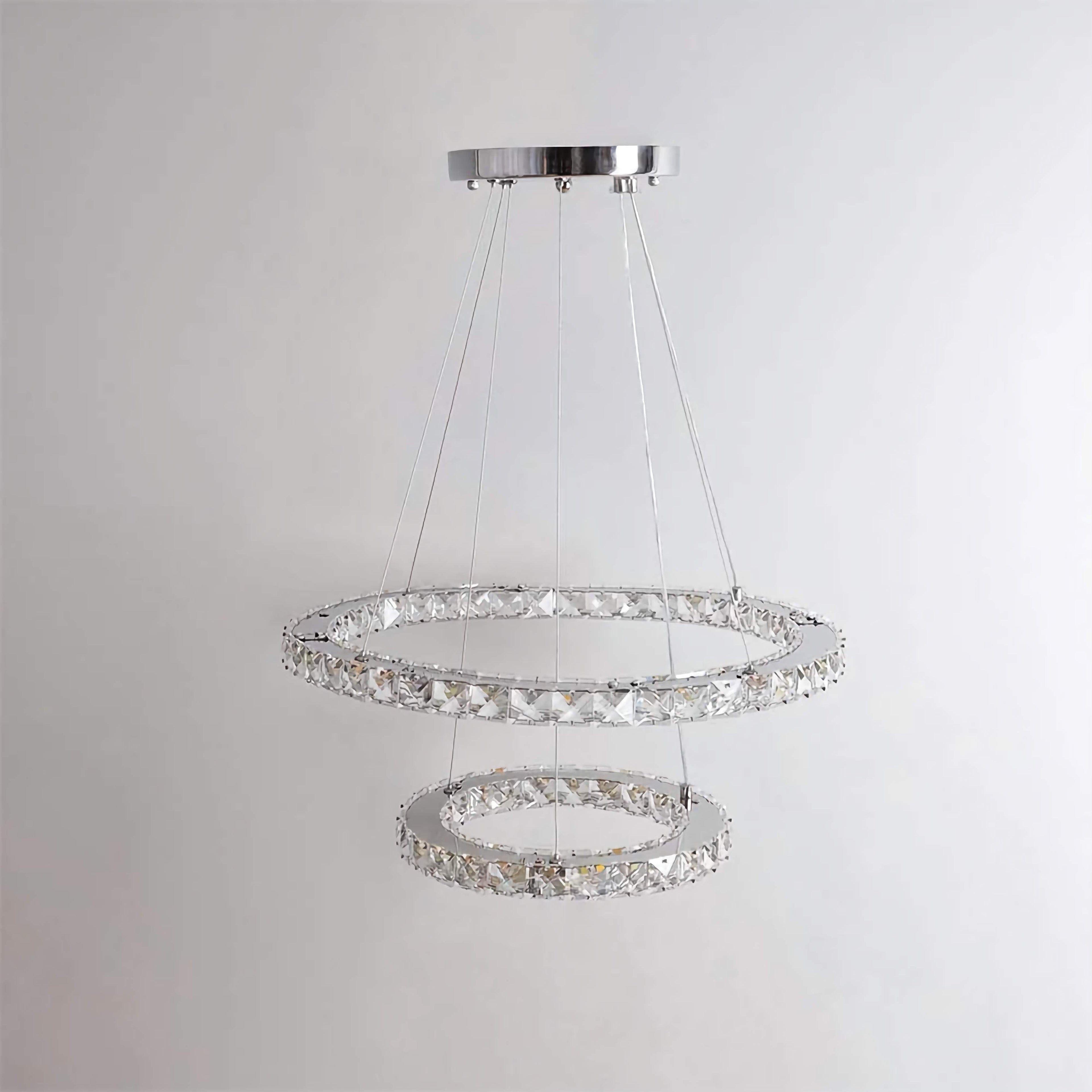 AURA 2-RINGS CRYSTAL CHANDELIERS