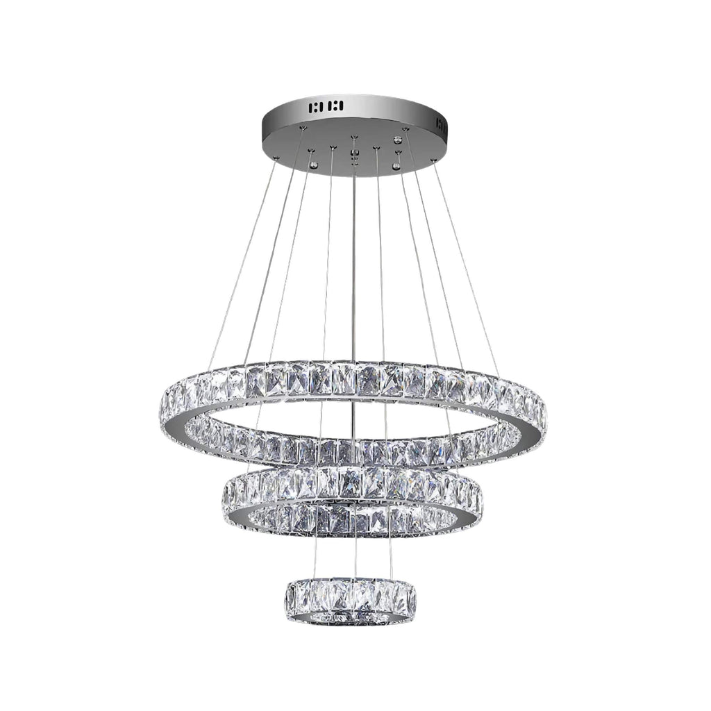 AURA 3-RINGS CRYSTAL CHANDELIER