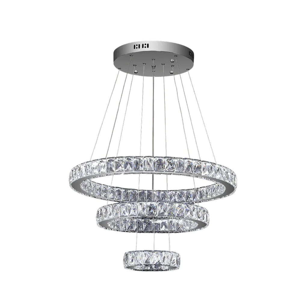 AURA 3-RINGS CRYSTAL CHANDELIER