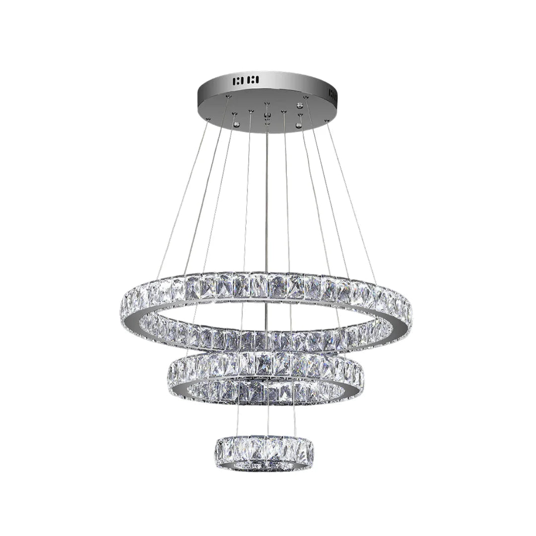 AURA 3-RINGS CRYSTAL CHANDELIER