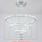 AURA 3-RINGS CRYSTAL CHANDELIER