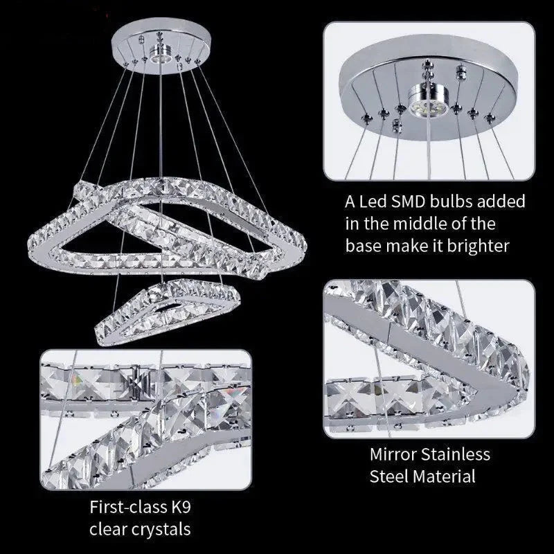 AURA CRYSTAL CHANDELIER 3-RINGS | CL740123