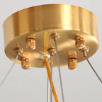 AURORA CLEAR CRYSTAL GOLD CHANDELIER