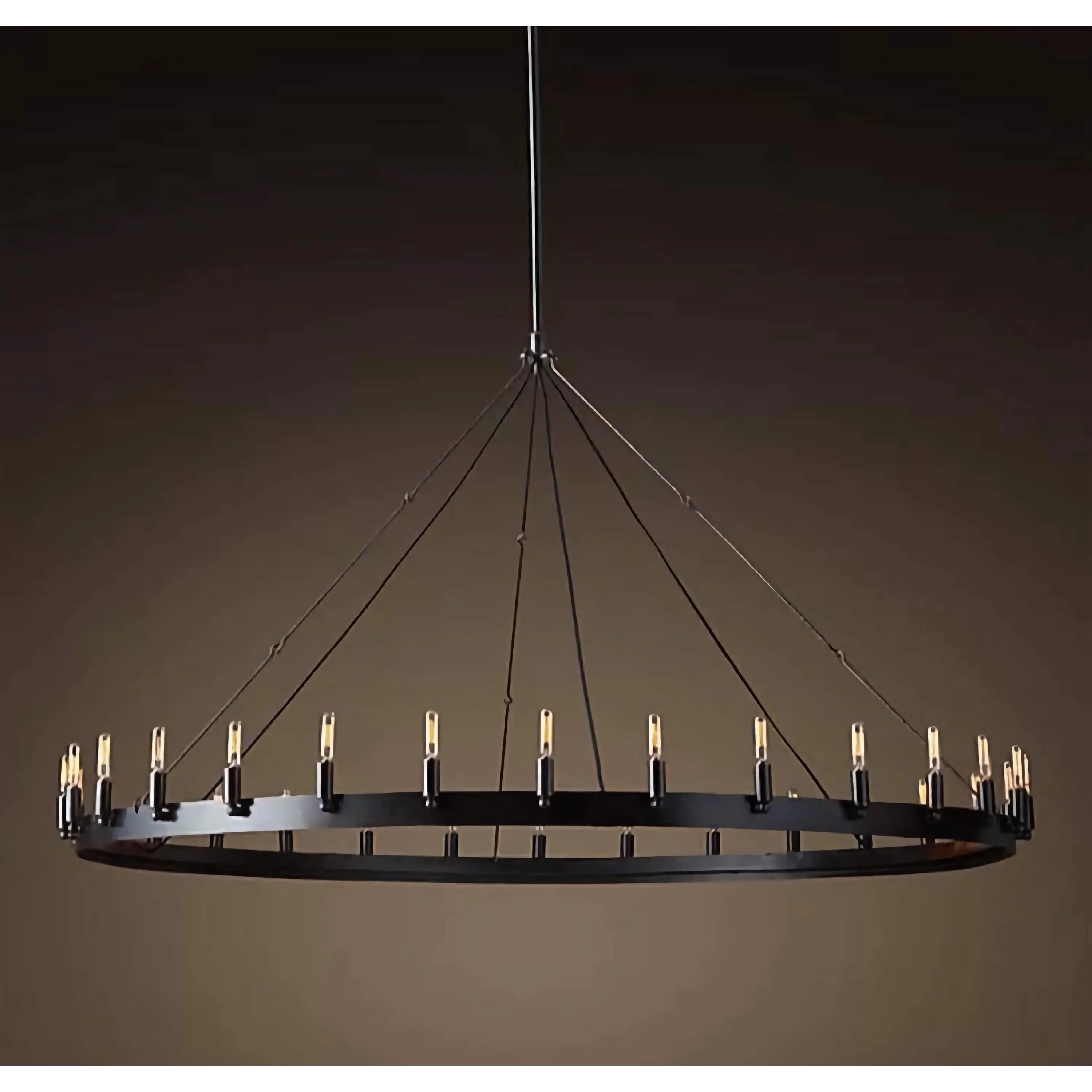 BLACK ANTIQUE CANDELABRA RING CHANDELIER | CLGHTSD97