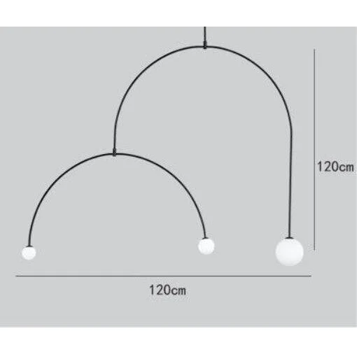 BLACK ARC HANGING LIGHTS