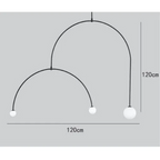 BLACK ARC HANGING LIGHTS