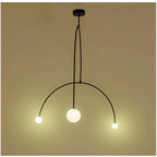 BLACK ARC HANGING LIGHTS