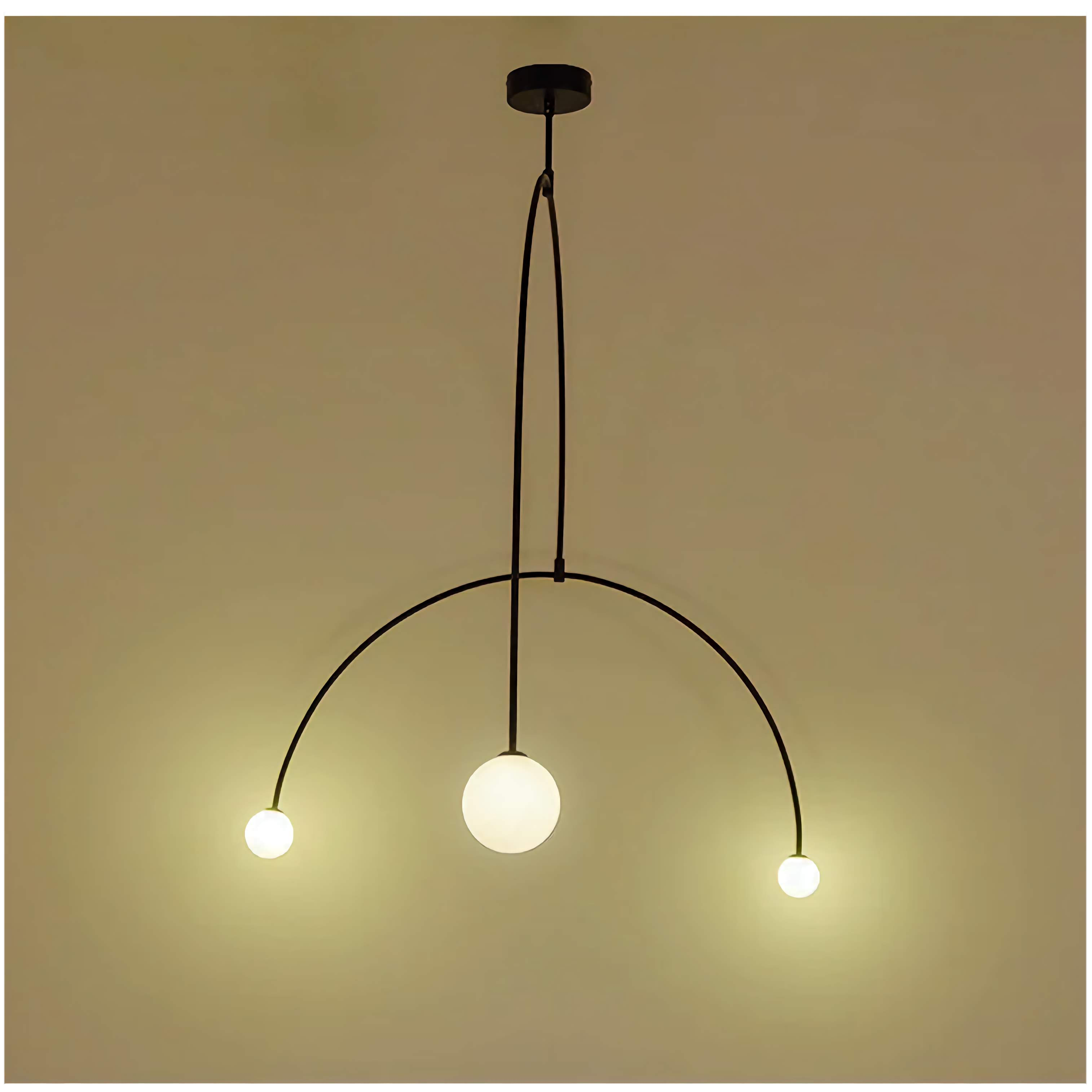 BLACK ARC HANGING LIGHTS