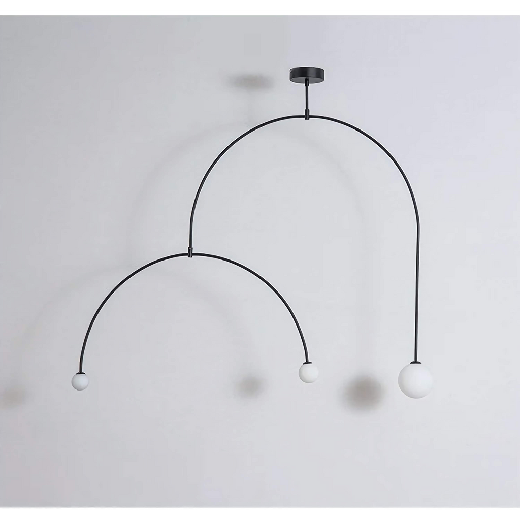 BLACK ARC HANGING LIGHTS