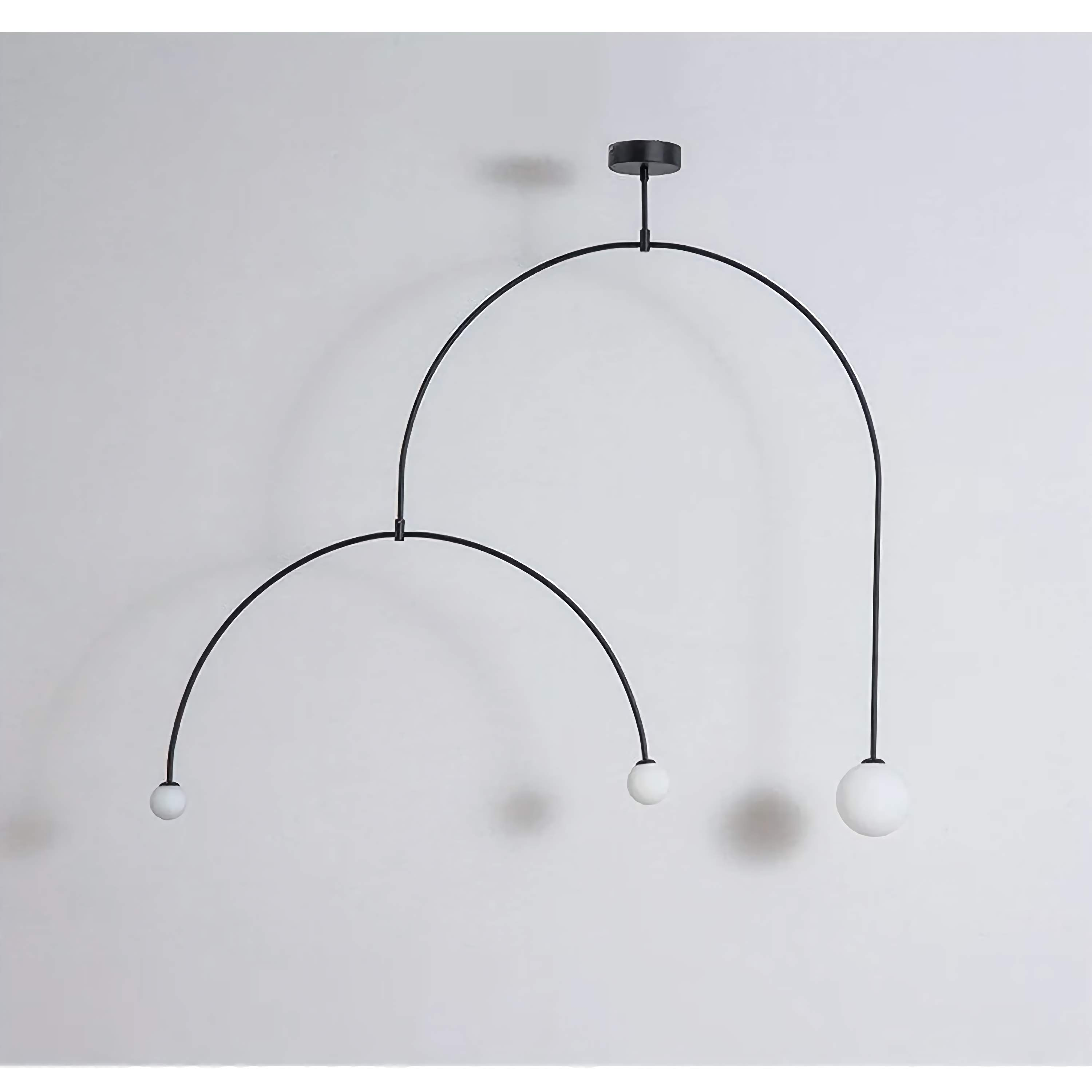 BLACK ARC HANGING LIGHTS