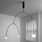 BLACK ARC HANGING LIGHTS