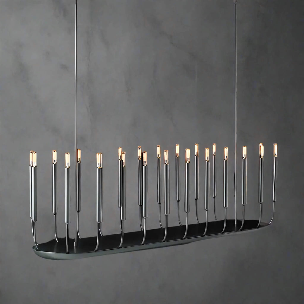 BLACK ARCHITECTURAL CANDLE-STYLE CHANDELIER | CLFRH0510B